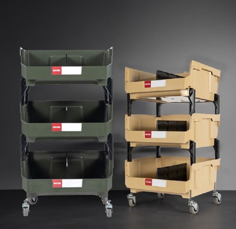 3-tier Tool Cart with 21L Storage Bins